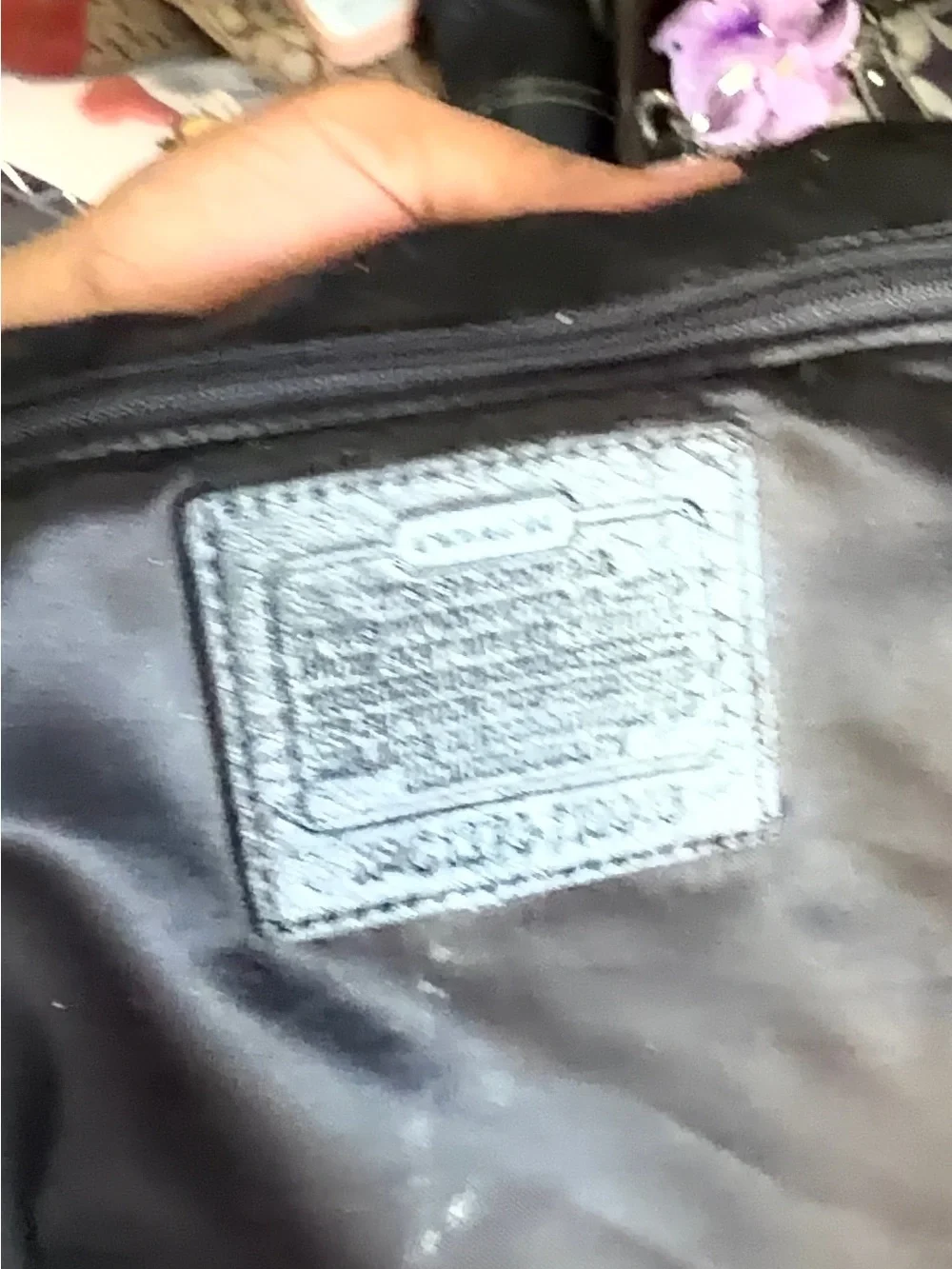 Coach black leather
